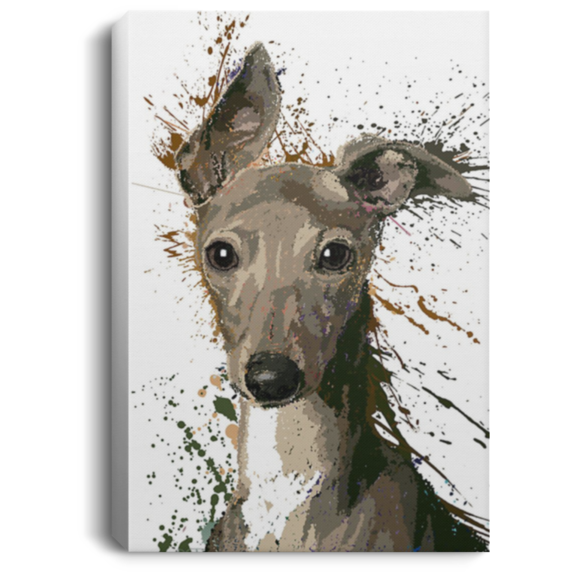 200825G Face Greyhound Canvas Wall Art Print Picture Best Birthday Christmas Ideas Great Gift Decoration 8x12 12x18 16x24