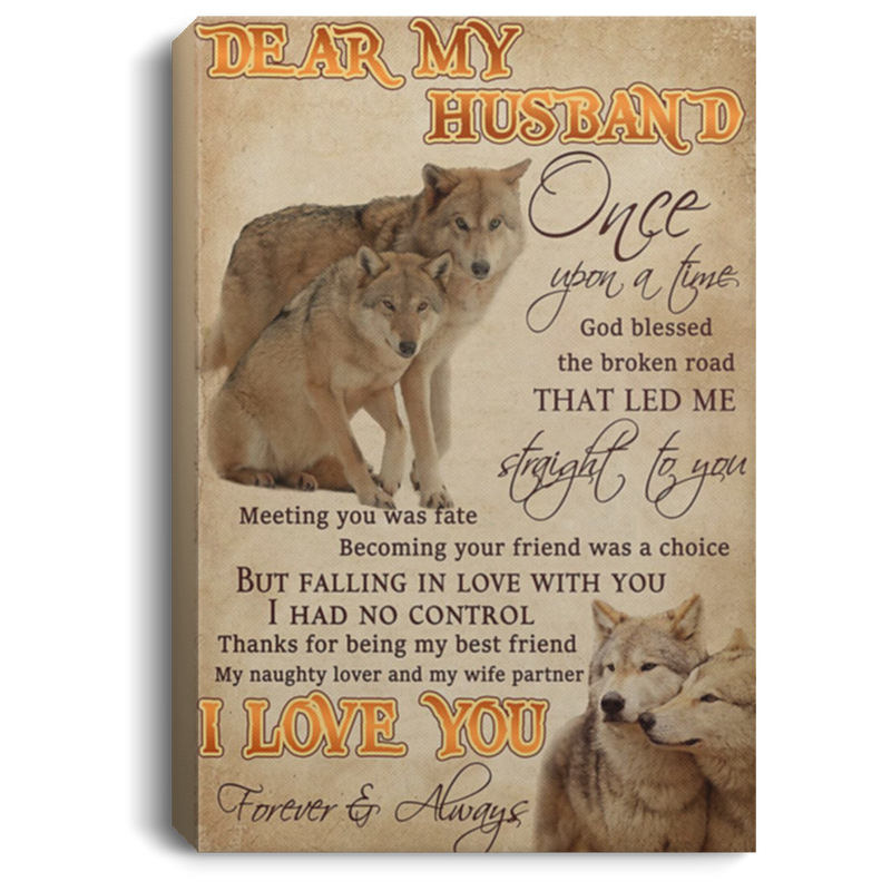 200813BB Husband Gift From Wife Once Upon God Blessed The Broken Road That Led Me Straight To You Dinosaur Art Posters Inspirational Canvas 8x12 12x18 16x24