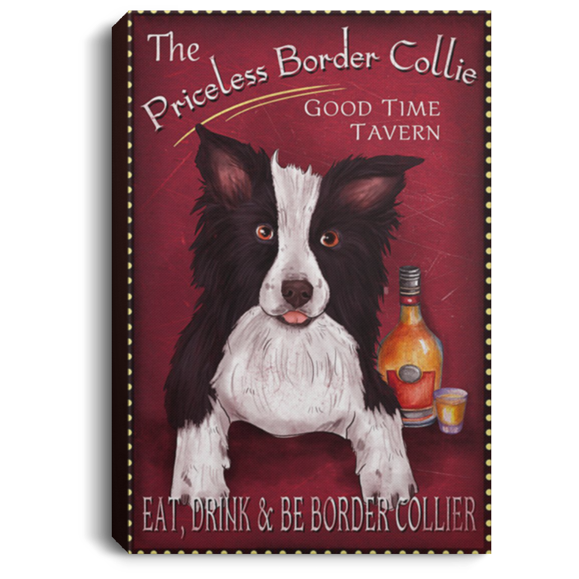 200825G The Priceless Border Collie Canvas Poster Wall Art Perfect Birthday Christmas Ideas Great Gift Decoration 8x12 12x18 16x24