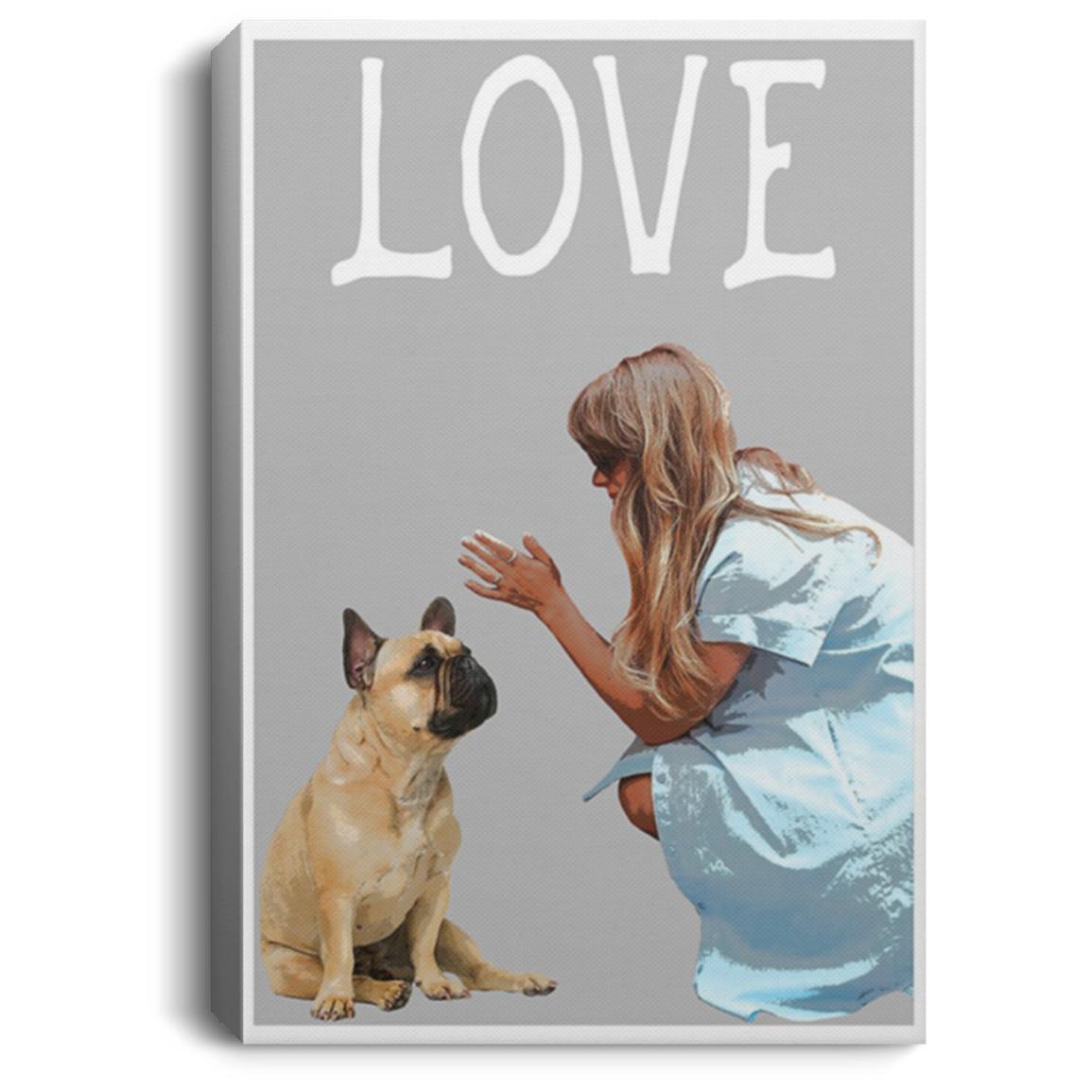 200822H Frenchie Wine Wall Art Canvas Custom Wrapped Ready To Hang Funny Gift For Men Women On Birthday Xmas Anniversary 8x12 12x18 16x24