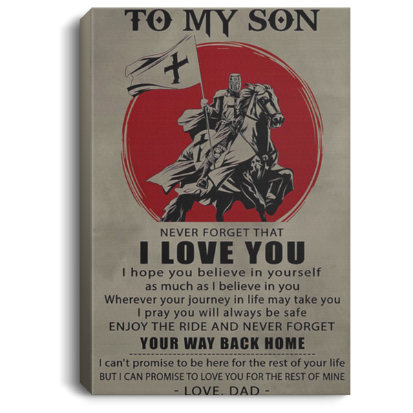 200813BB Vintage Poster Canvas Wall Art To My Son Knight From Dad Awesome Birthday Anniversary Christmas Ideas Great Gift Decoration 8x12 12x18 16x24