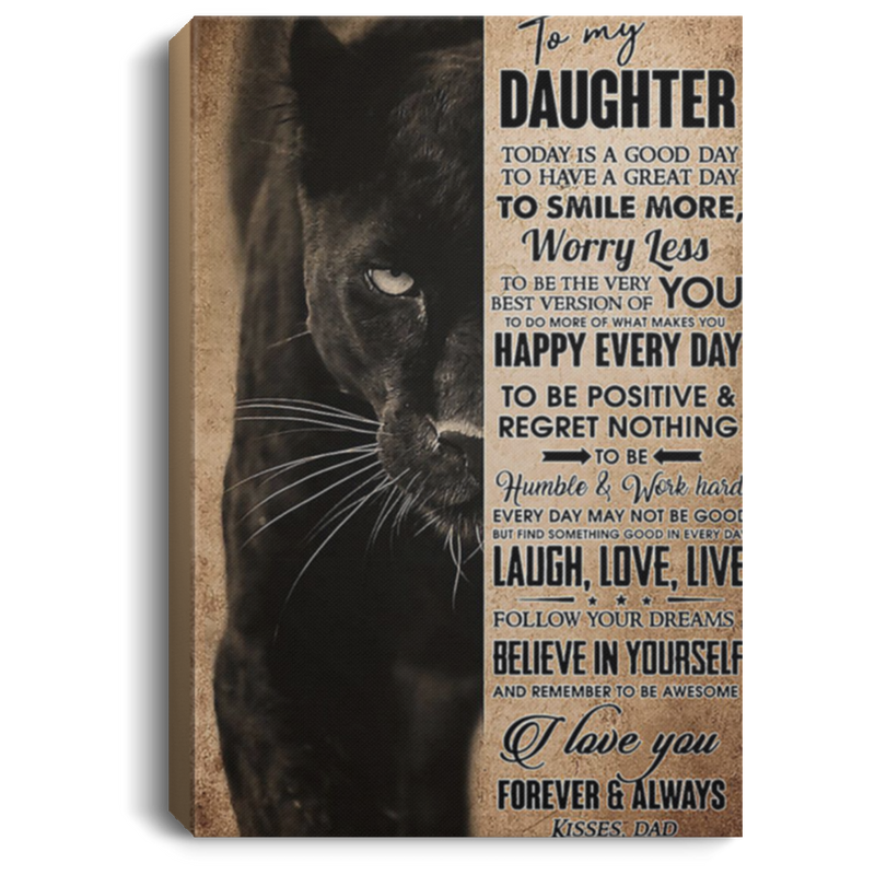 200813BB Panther Daughter Family Inspirational Wall Art Canvas Poster From Dad Awesome Birthday Christmas Ideas Great Gift Decoration 8x12 12x18 16x24