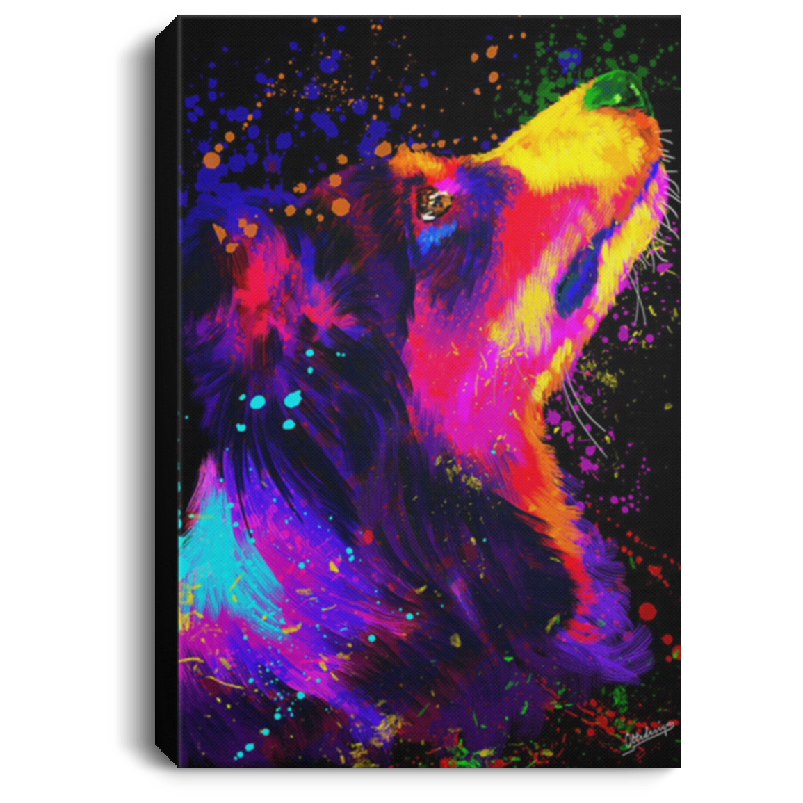 200825G Border Collie Dog Wall Art Canvas Vertical Awesome Birthday Christmas Ideas Great Gift Decoration 8x12 12x18 16x24