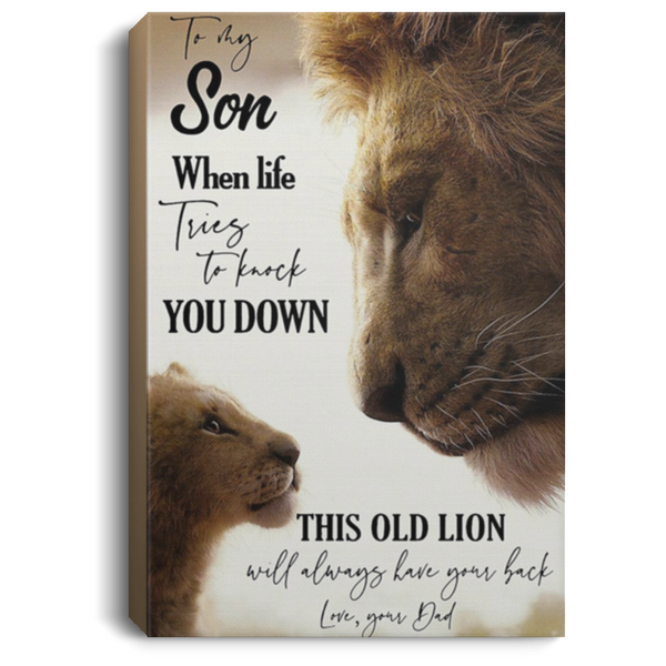 200813BB Lion Son Inspirational Wall Art Canvas About Family Awesome Birthday Christmas Ideas Great Gift Decoration 8x12 12x18 16x24