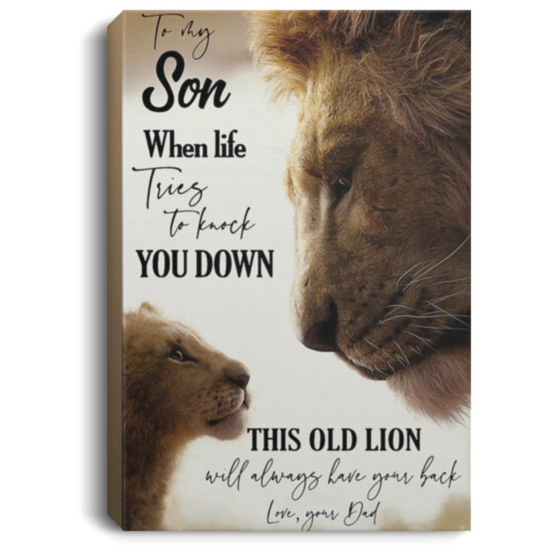 200813BB Lion Son Inspirational Wall Art Canvas About Family Awesome Birthday Christmas Ideas Great Gift Decoration 8x12 12x18 16x24