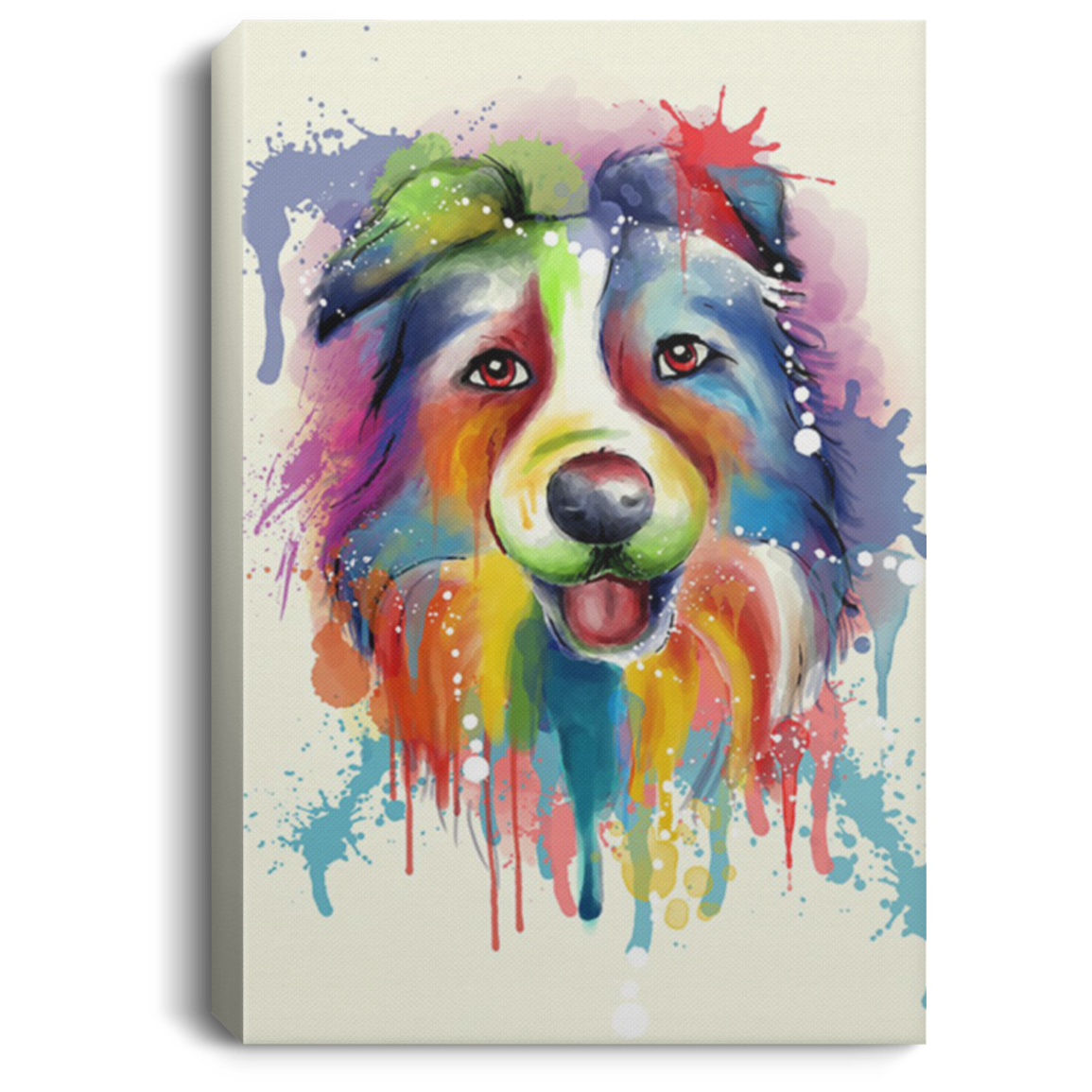 200825G Canvas Poster Wall Art Border Collie Dog Perfect Birthday Christmas Ideas Great Gift Decoration 8x12 12x18 16x24