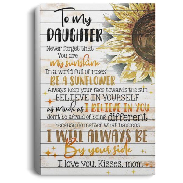 200813BB Sunflower Daughter Family Canvas Wall Art Personalized From Mom Awesome Birthday Christmas Ideas Great Gift Decoration 8x12 12x18 16x24