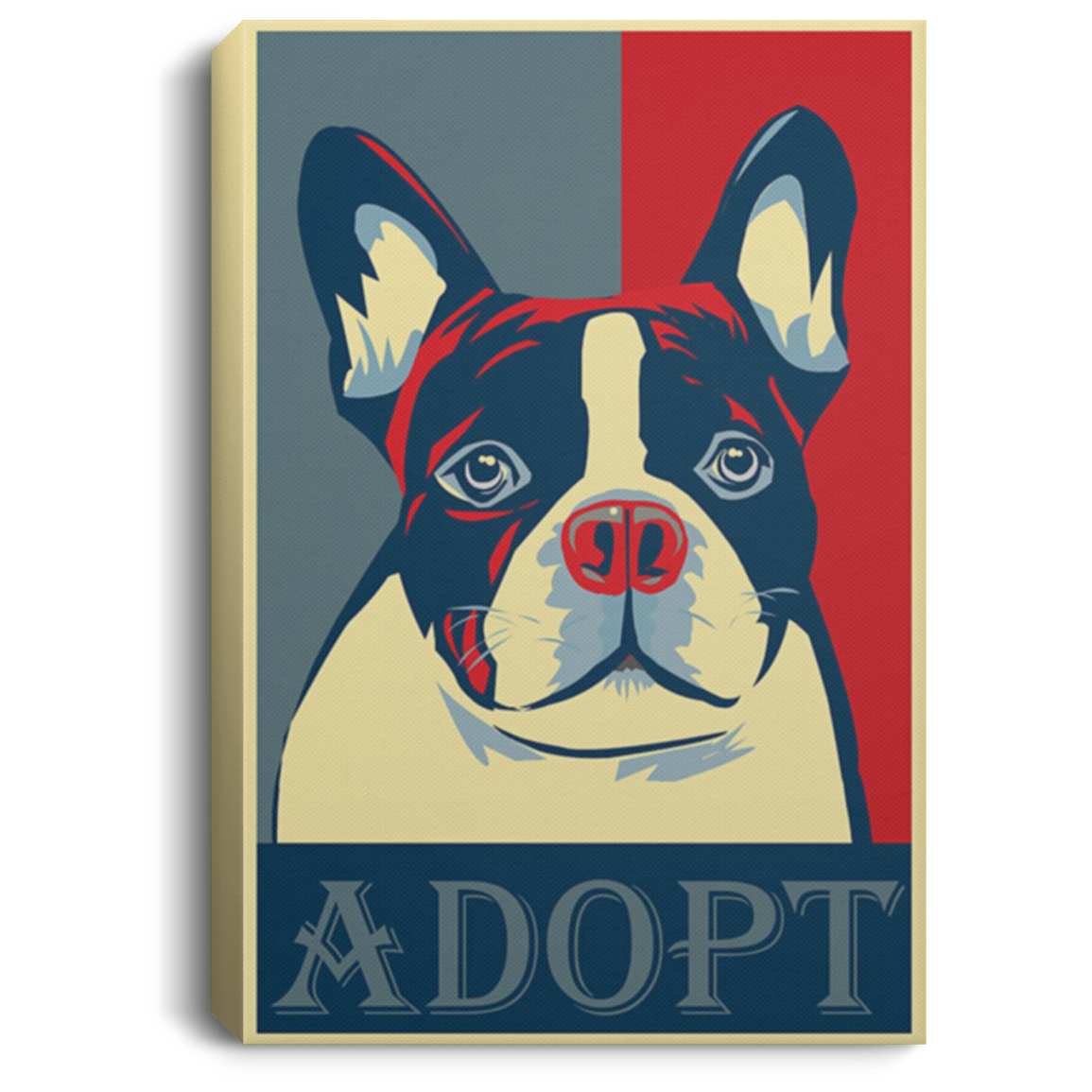 200825G Wall Art Canvas Prints Boston Terrier Adopt Perfect Birthday Ideas Great Gift Decoration 8x12 12x18 16x24