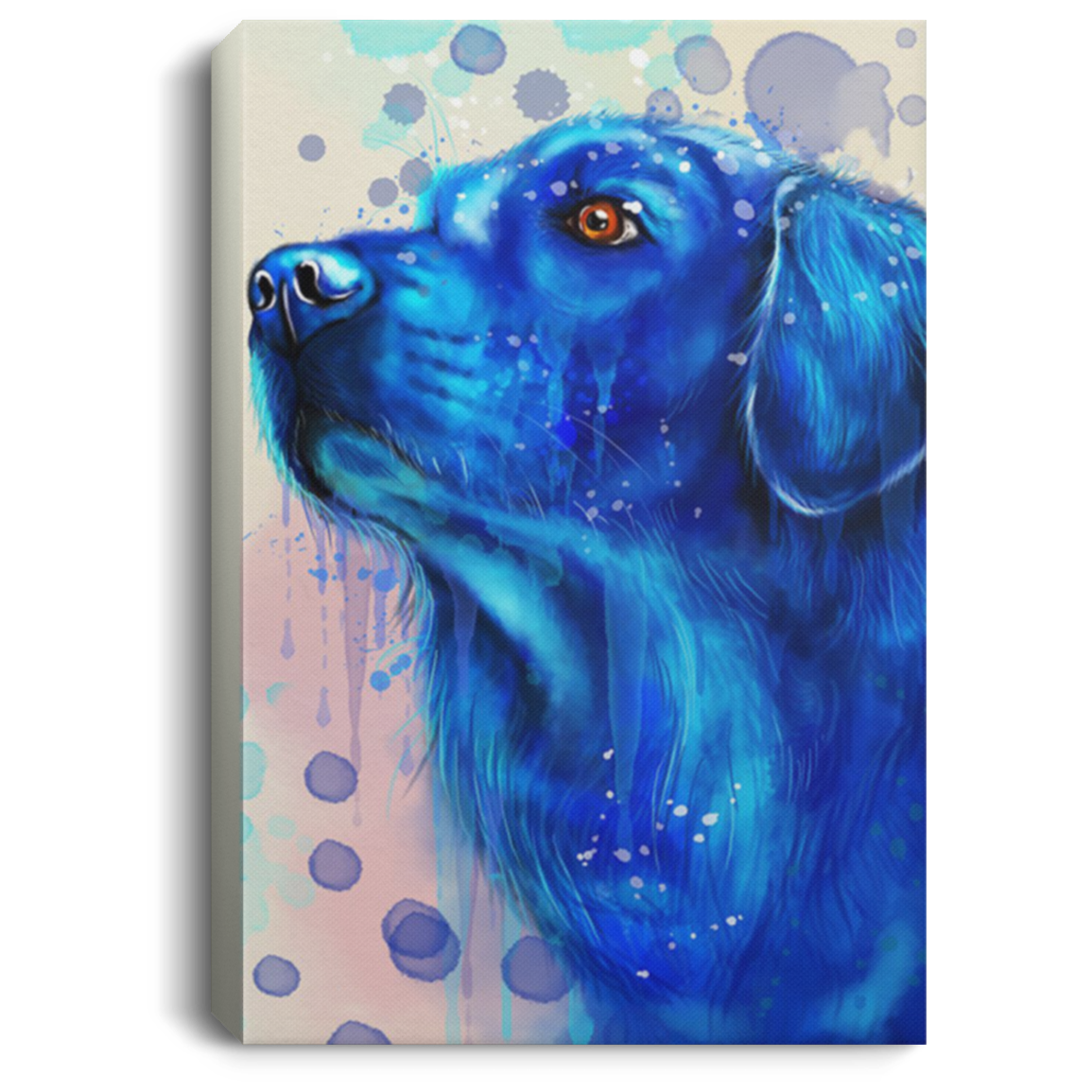 200825G Golden Retriever Water Blue Color Wall Art Canvas Posters Perfect Birthday Christmas Gag Gift For Men Women 8x12 12x18 16x24