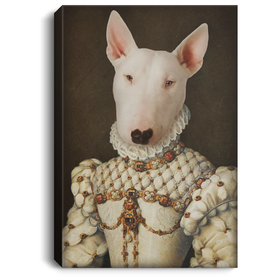 200822H Lady Bull Terrier Canvas Wall Art For Living Room Bedroom Office Funny Gift For Men Women On Birthday Christmas Wrapped Ready To Hang 8x12 12x18 16x24