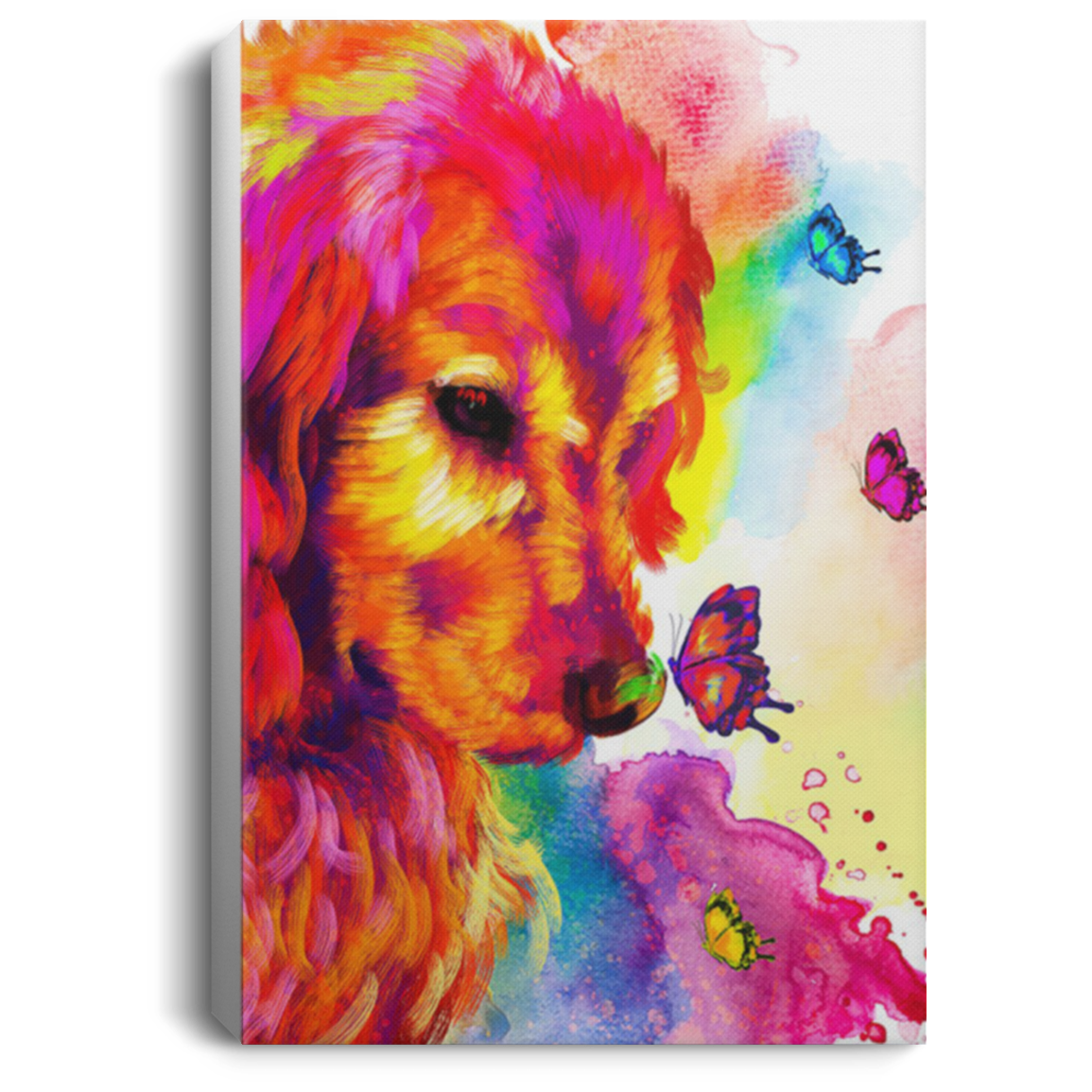 200825G Face Golden Retriever Color Dog Canvas Wall Art Perfect Birthday Christmas Gag Gift For Men Women 8x12 12x18 16x24