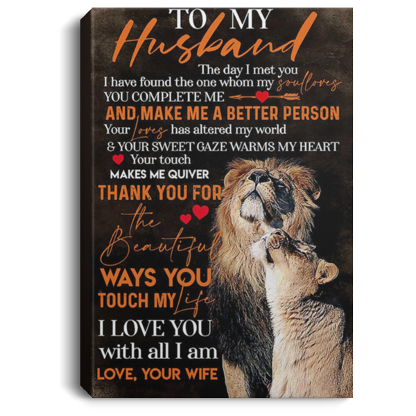 200813BB Lion Husband Family Canvas Wall Art Poster Awesome Birthday Christmas Ideas Great Gift Decoration 8x12 12x18 16x24