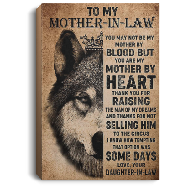 200813BB Wolf Mother In Law Family Canvas Quote Poster Print From Daughter In Law Awesome Birthday Christmas Ideas Great Gift Decoration 8x12 12x18 16x24