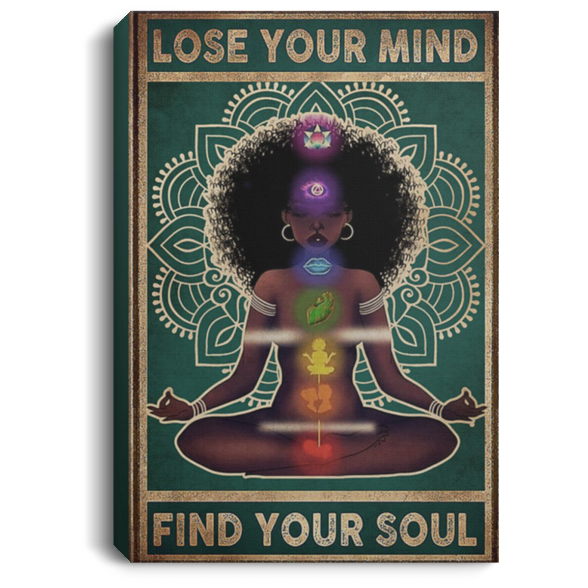 200818EE Vintage Lose Your Mind Find Your Soul Yoga Wall Art Canvas Home Awesome Birthday Christmas Ideas Great Gift Decoration 8x12 12x18 16x24