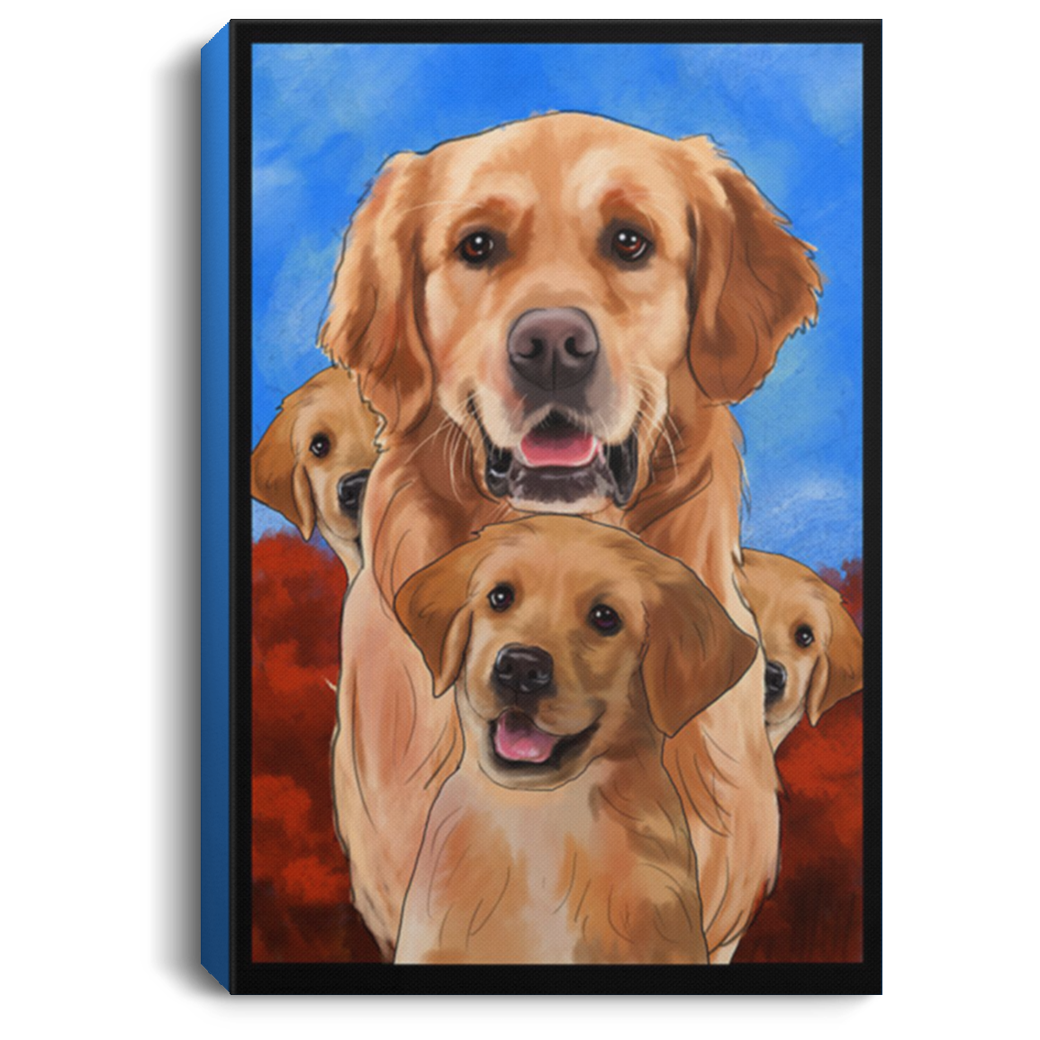 200825G Golden Retriever Dog Canvas Wall Art Decor Living Room Bedroom Office Best Birthday Christmas Gag Gift For Men Women 8x12 12x18 16x24