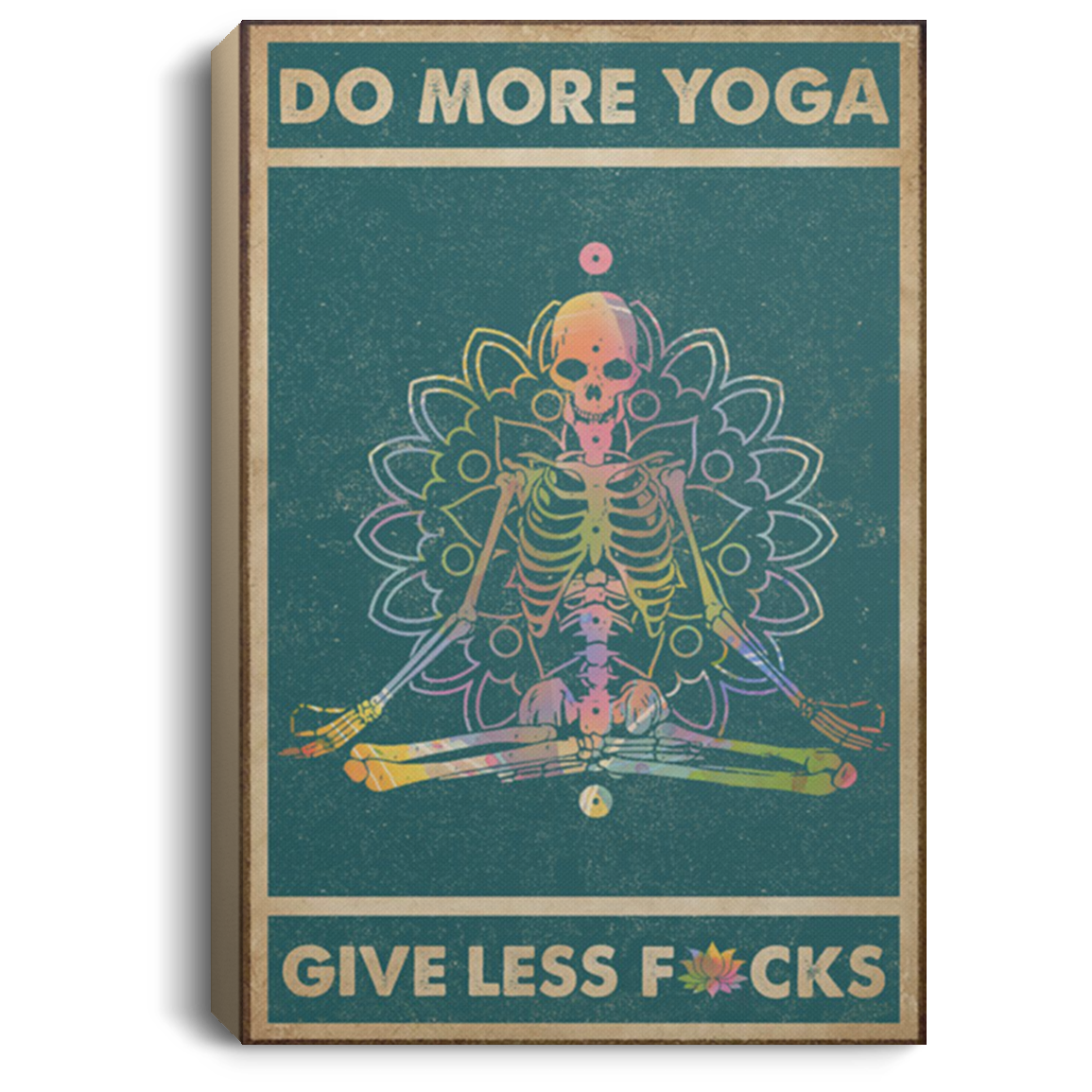 200818EE Do More Yoga Give Less Skeleton Wall Art Canvas Custom Office Perfect Birthday Christmas Ideas Great Gift Decoration 8x12 12x18 16x24