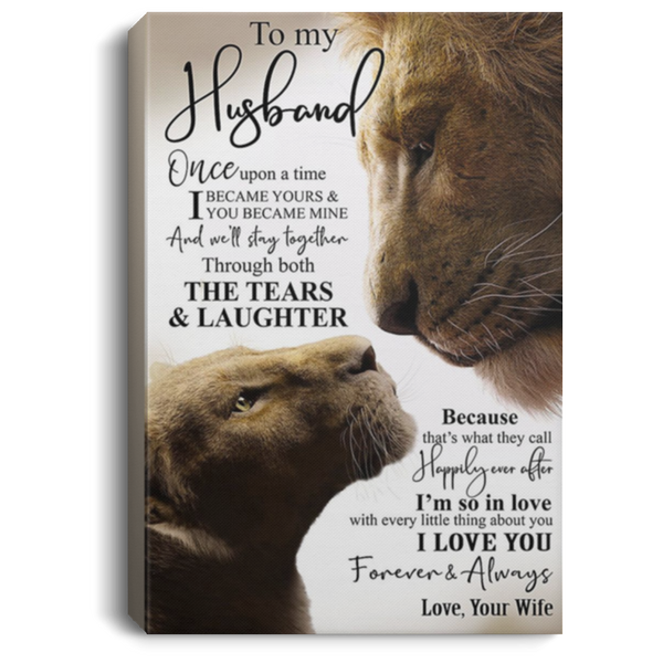 200813BB Family Canvas Quote Lion To My Husband Poster From Wife Awesome Birthday Anniversary Christmas Ideas Great Gift Decoration 8x12 12x18 16x24