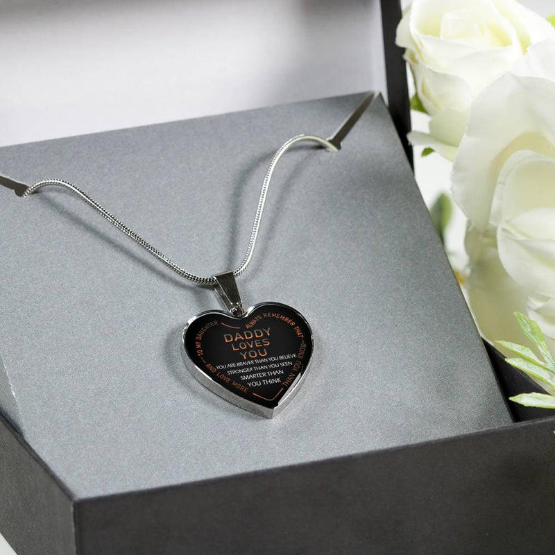 Dad Daughter Necklace Custom - To My Daughter Pendant From Father - Graduation Present for Daughter Amazing Birthday Gifts High Quality