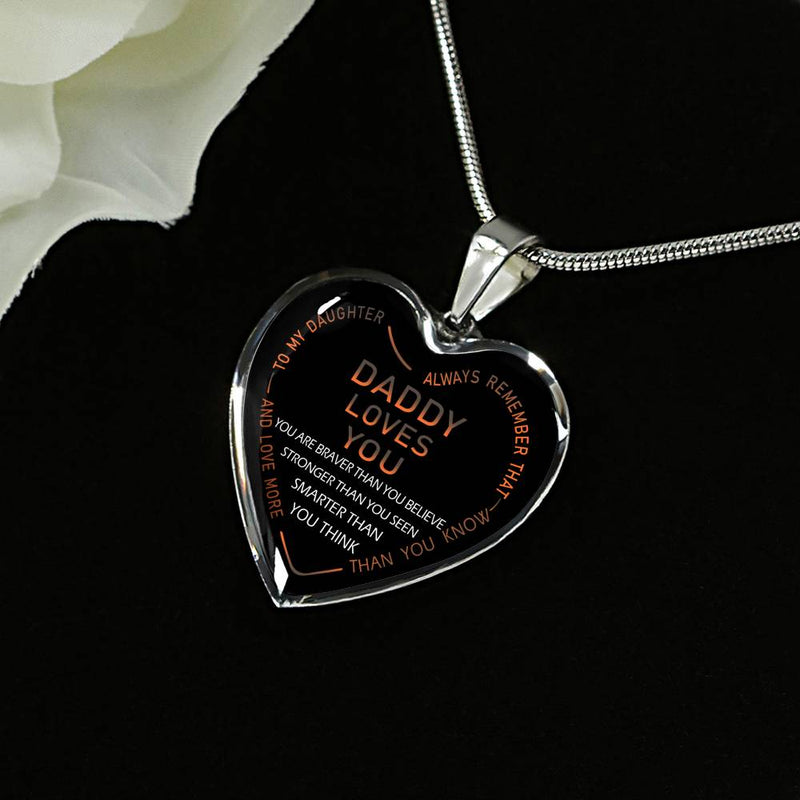 Dad Daughter Necklace Custom - To My Daughter Pendant From Father - Graduation Present for Daughter Amazing Birthday Gifts High Quality