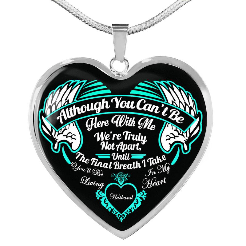 Wife Angel Heart Pendant Necklace Custom Love Husband - Wife Necklace Chain