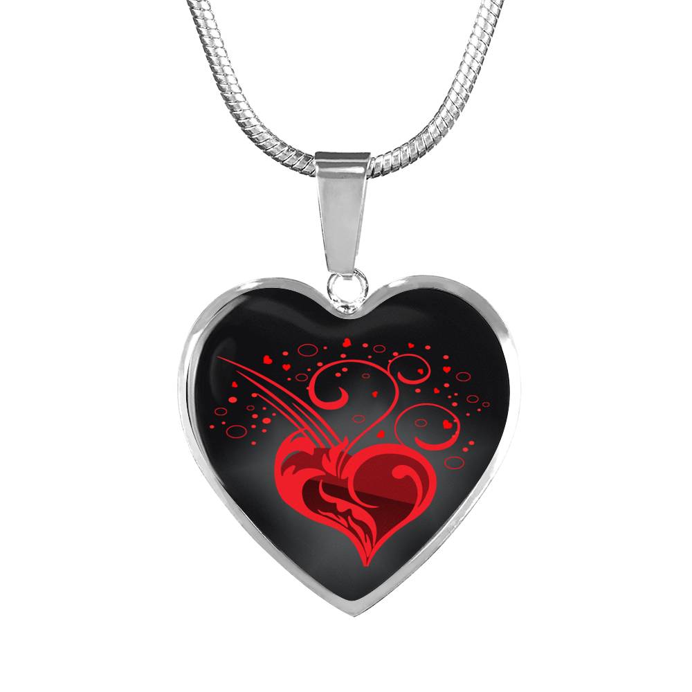 Birthday Gift for Women Men - Black Heart Pendant Necklace Fashion Jewelry - Anniversary Present for Daughter, Son, Girlfriend, Fiancee, Mum, Dad