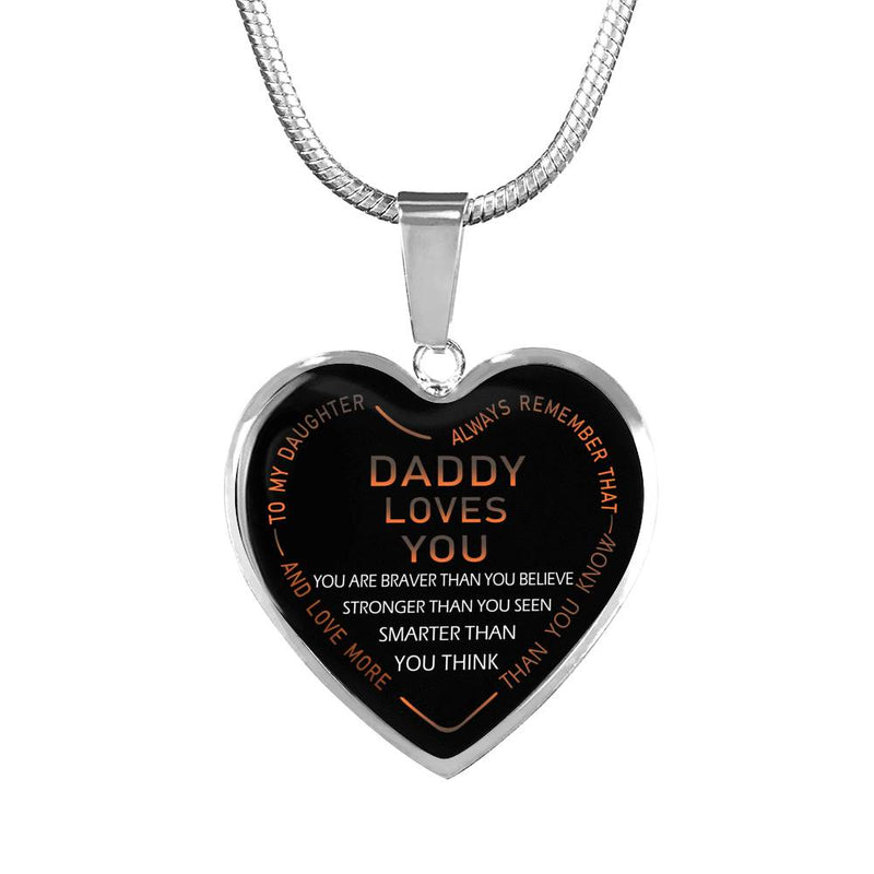 Dad Daughter Necklace Custom - To My Daughter Pendant From Father - Graduation Present for Daughter Amazing Birthday Gifts High Quality