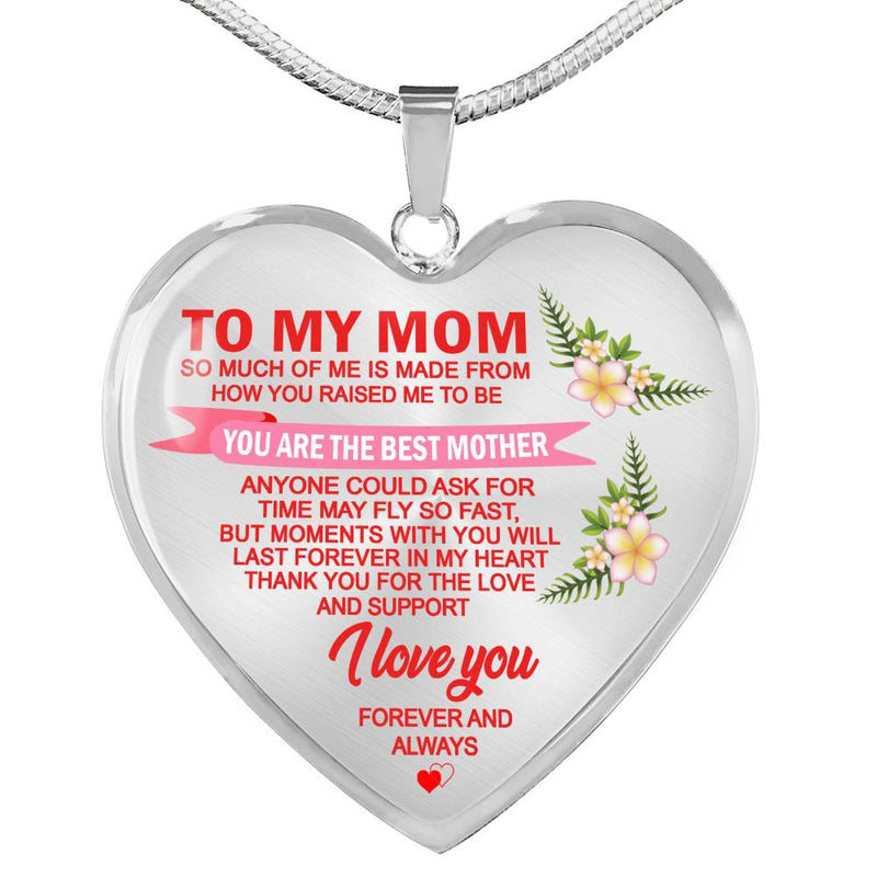 Mom Pendant Necklace You Are The Best Mother Necklace Custom Anniversary Birthday Gifts For Mothers Mama