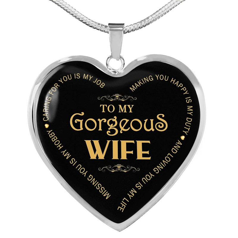 Wife Pendant Necklace Chain Loving You Is My Life Necklaces Pendant From Husband