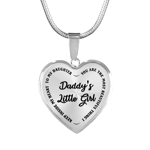 You Are The Most Beautiful Thing I Keep Inside My Heart Luxury Necklace - To My Daughter Pendant Jewelry Perfect Gifts For Little Girl On Birthday Christmas New Year