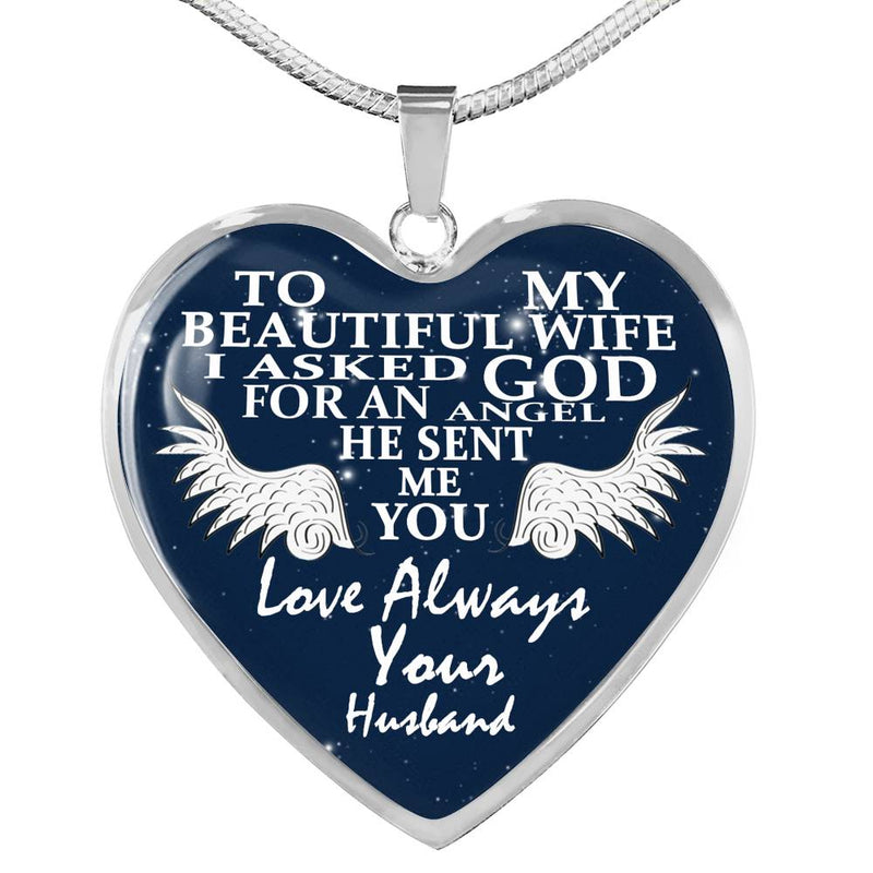 Husband Wife Pendant Necklace Custom Personalized Valentine Birthday Gifts
