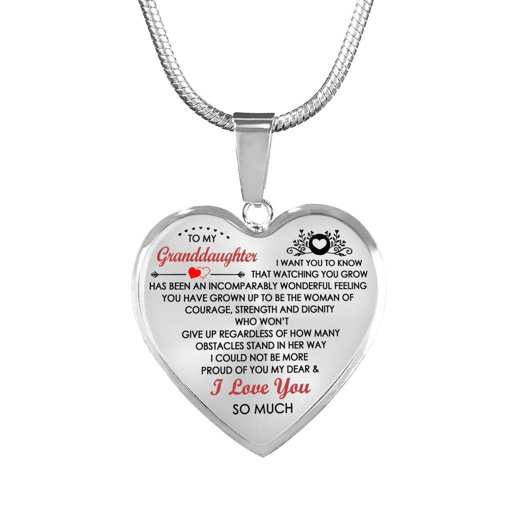 Granddaughter Birthday Gifts - I Love You So Much Pendant Necklace From Grandpa Grandma - Happy Birthday Gifts For Little Girl, Kids