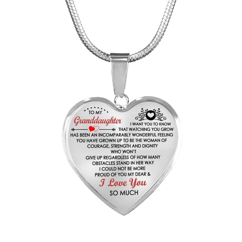 Granddaughter Birthday Gifts - I Love You So Much Pendant Necklace From Grandpa Grandma - Happy Birthday Gifts For Little Girl, Kids