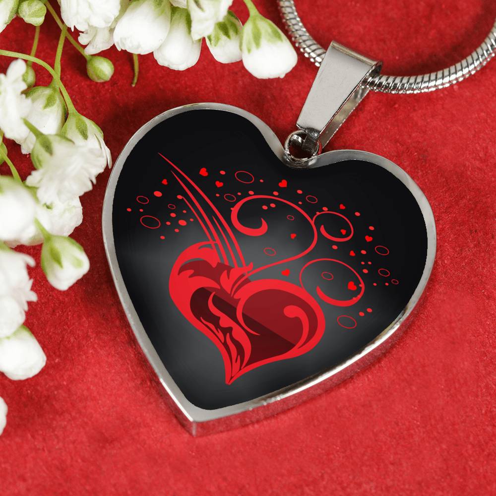 Birthday Gift for Women Men - Black Heart Pendant Necklace Fashion Jewelry - Anniversary Present for Daughter, Son, Girlfriend, Fiancee, Mum, Dad