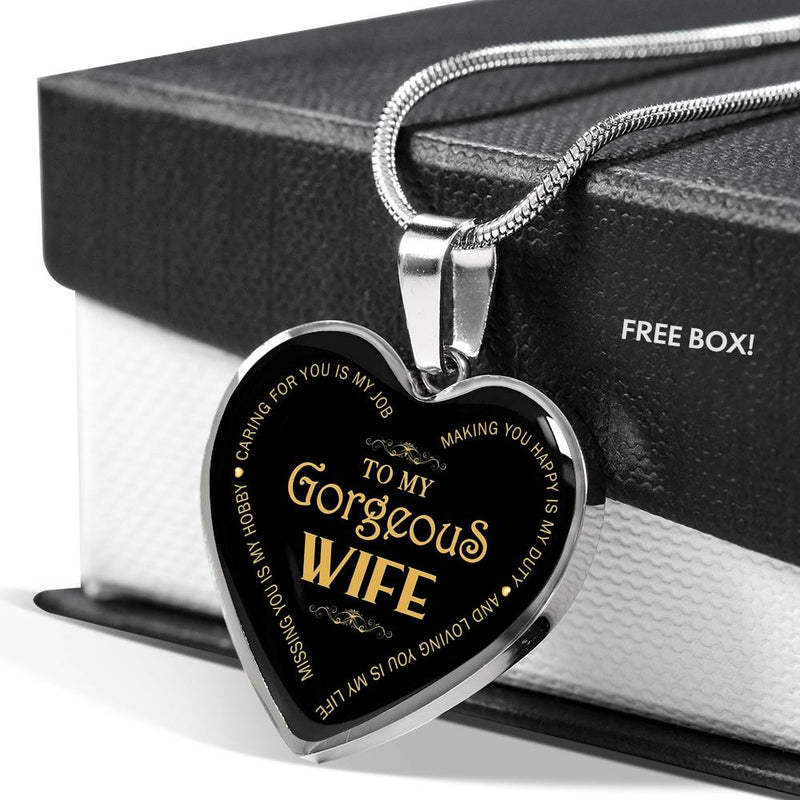 Wife Pendant Necklace Chain Loving You Is My Life Necklaces Pendant From Husband