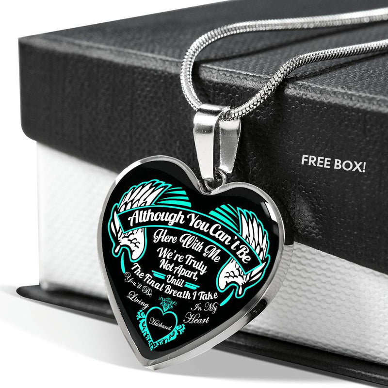 Wife Angel Heart Pendant Necklace Custom Love Husband - Wife Necklace Chain