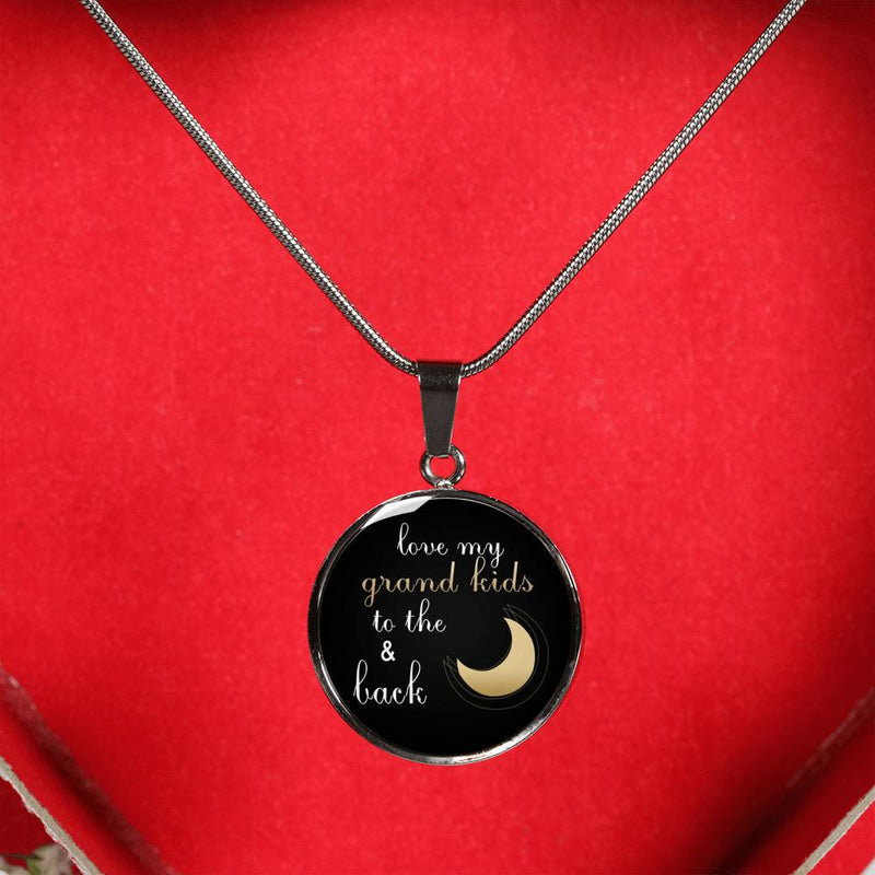 LOVE MY GRANDKIDS TO THE MOON AND BACK NECKLACE AND BRACELET