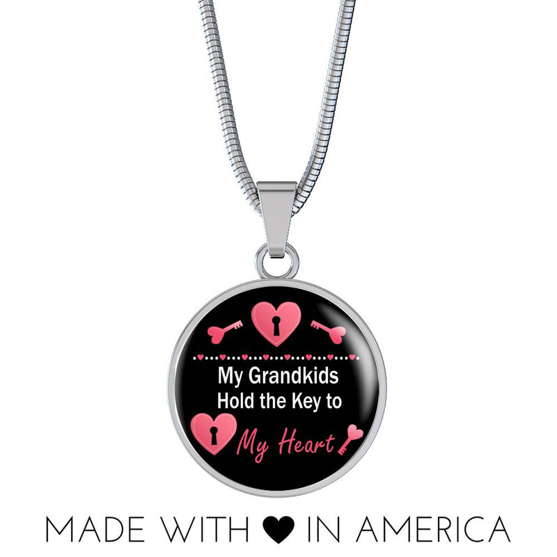 MY GRANDKIDS HOLD THE KEY TO MY HEART NECKLACE