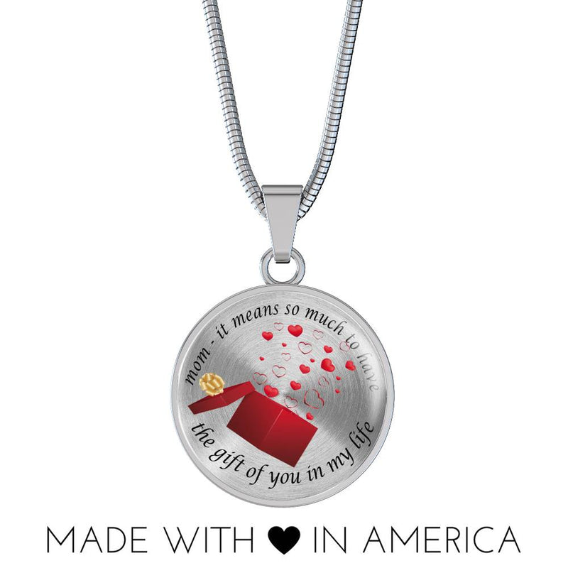 MOM GIFT OF YOU CIRCLE NECKLACE AND BRACELET