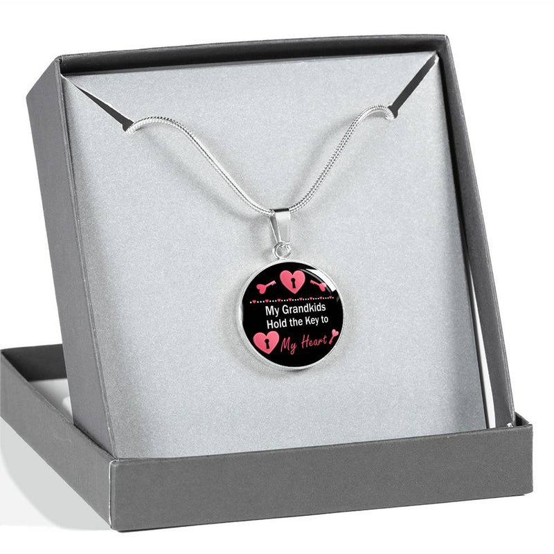 MY GRANDKIDS HOLD THE KEY TO MY HEART NECKLACE