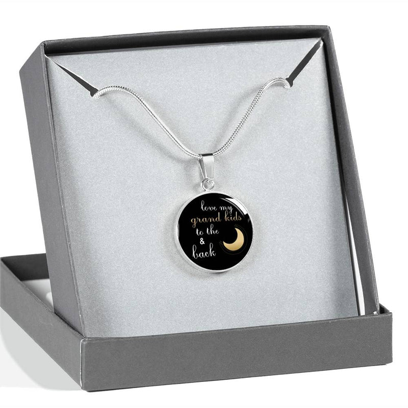LOVE MY GRANDKIDS TO THE MOON AND BACK NECKLACE AND BRACELET