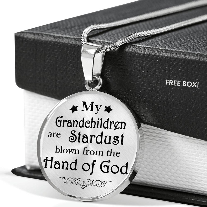 My Grandchildren Are Stardust Pendant Necklace Custom Granddaughter Necklaces