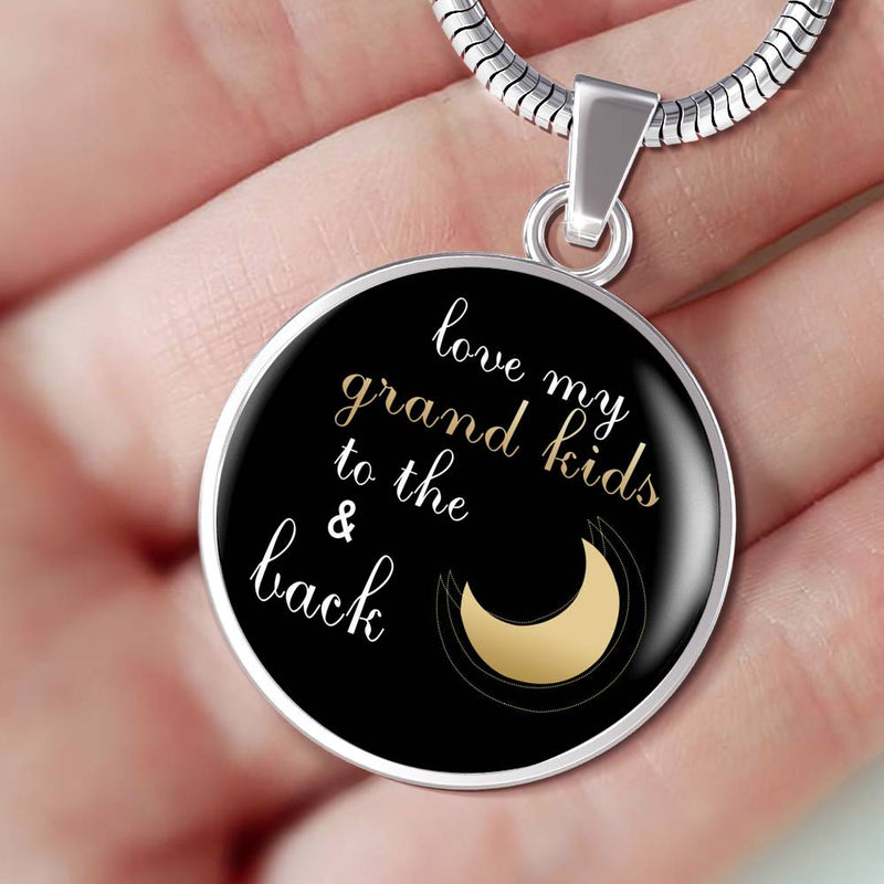 LOVE MY GRANDKIDS TO THE MOON AND BACK NECKLACE AND BRACELET