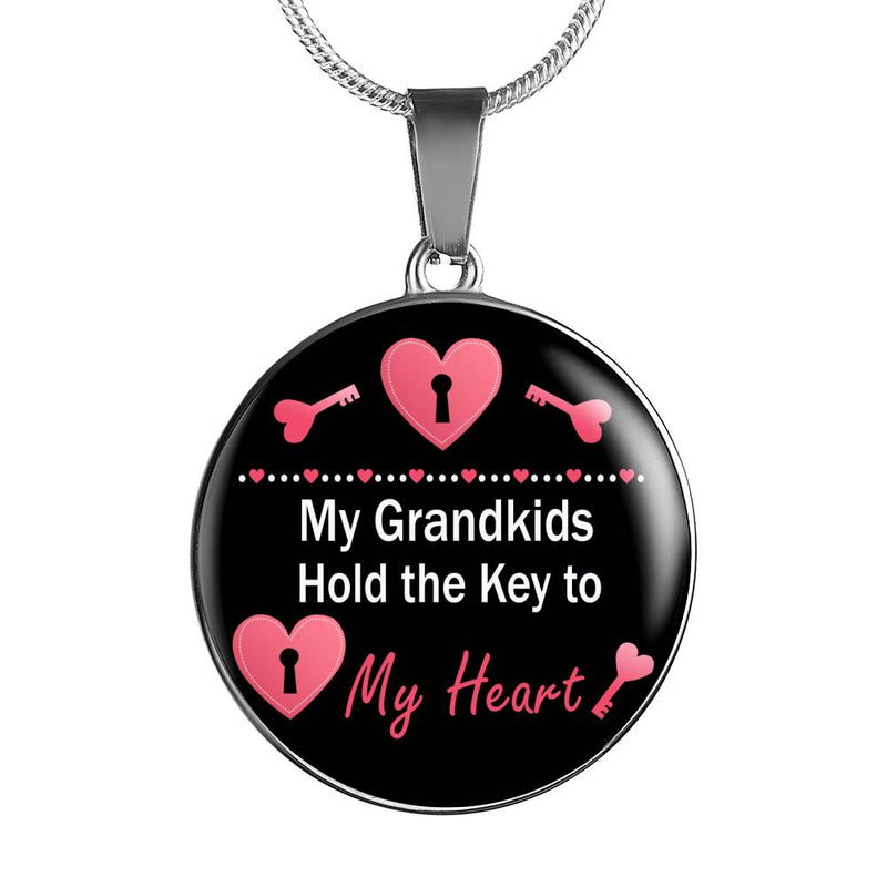 MY GRANDKIDS HOLD THE KEY TO MY HEART NECKLACE