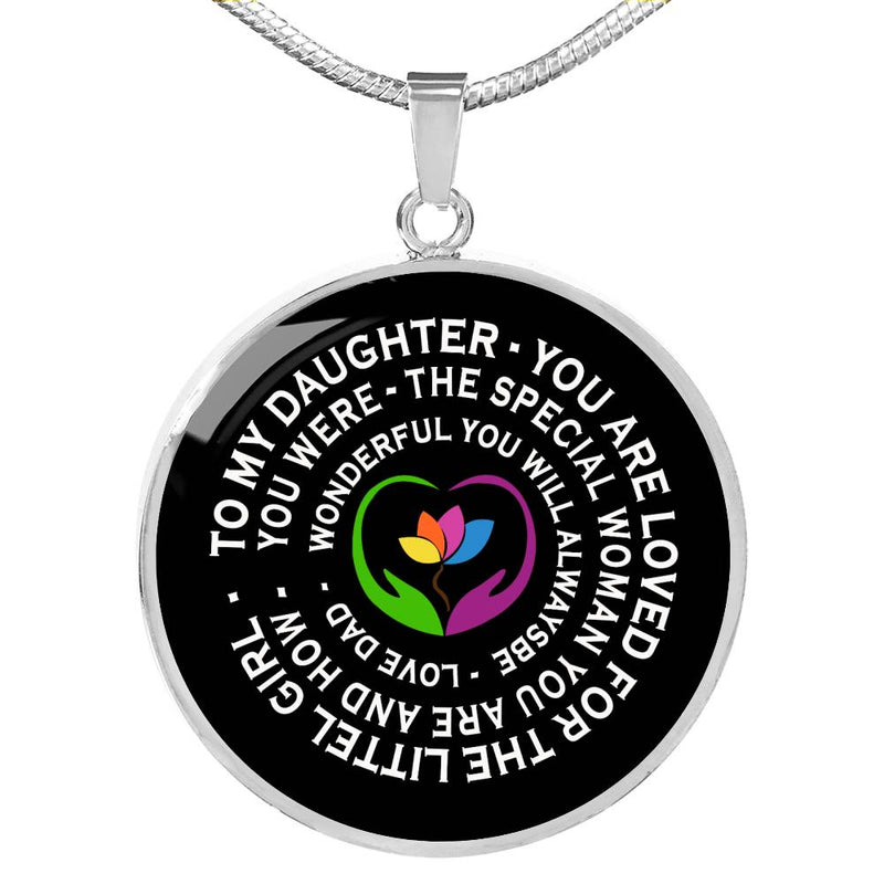 Daughter Pendant Necklace You Are Loved For The Little Girl Anniversary Birthday Xmas Gifts For Little Girl