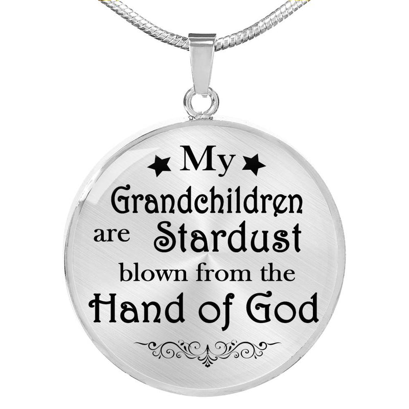 My Grandchildren Are Stardust Pendant Necklace Custom Granddaughter Necklaces