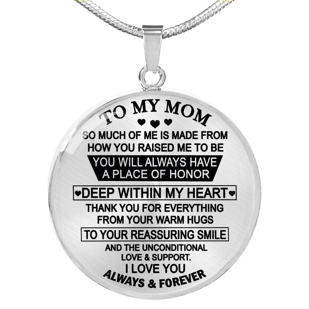 You Will Always Have A Place Of Honor Pendant Necklace Chain - Mother Gifts For Mommy Mom Mama On Birthday Xmas Mother's Day