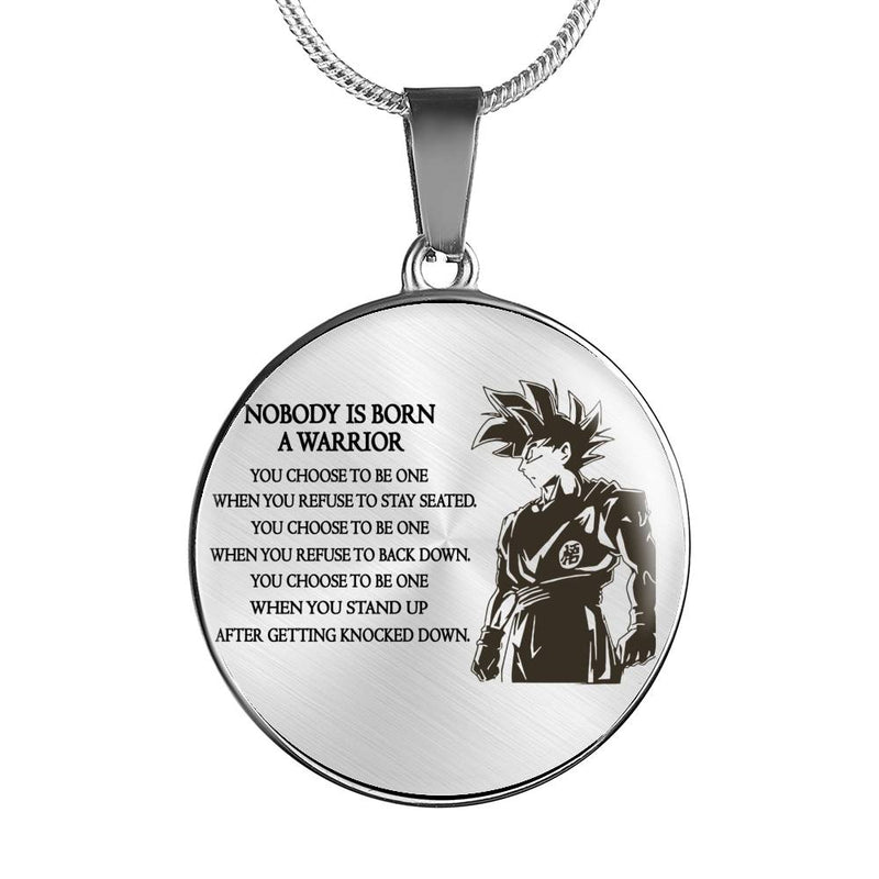 Men Warrior Pendant Necklace Goku Pendants Necklace for Men - Anniversary Birthday Gifts for Boys Dad Brother Husband Boyfriend Dragon Ball Super Fan