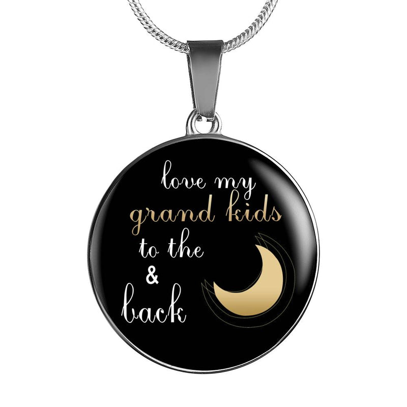 LOVE MY GRANDKIDS TO THE MOON AND BACK NECKLACE AND BRACELET