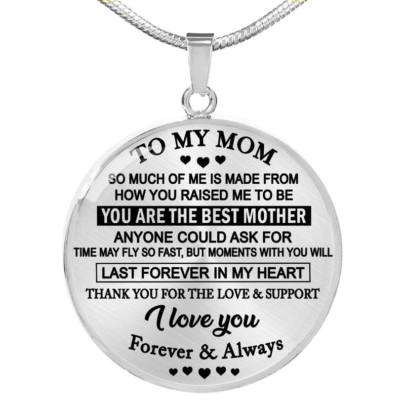 To My Mom So Much Of Me Pendant Necklace Custom - Unique Birthday Gag Gifts For Mothers Mommy Mama