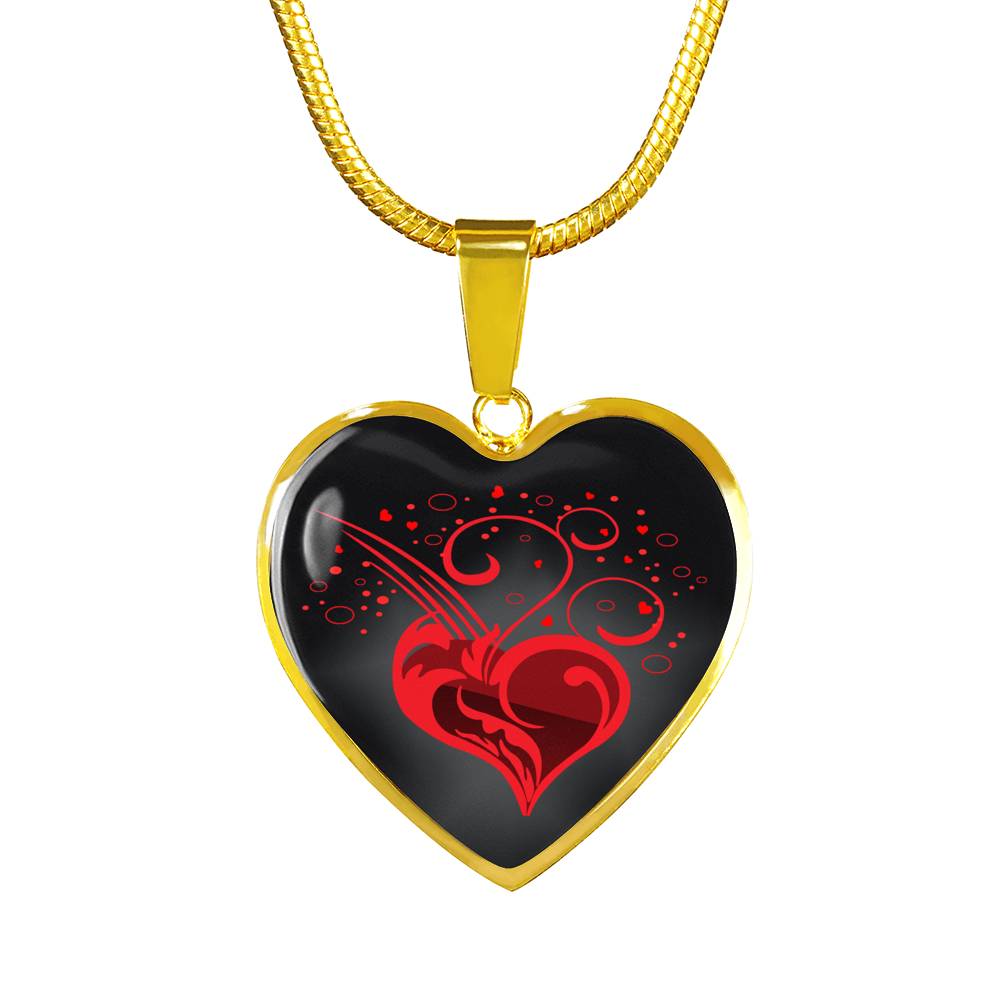 Birthday Gift for Women Men - Black Heart Pendant Necklace Fashion Jewelry - Anniversary Present for Daughter, Son, Girlfriend, Fiancee, Mum, Dad